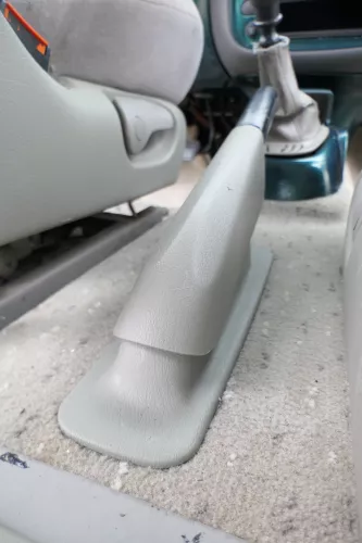 VW Sharan 7M Galaxy WGR Handbremse Feststellbremse Verkleidung Abdeckung grau (171648)