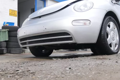 VW New Beetle 9C Stoßstange vorne Stoßfänger vorn silber grau LG9R (171718)