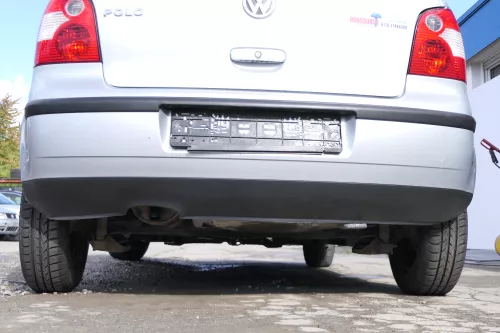 VW Polo 9N 9N3 Stoßstange Heckstoßstange hinten silber LA7W