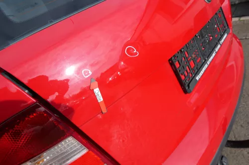 Skoda Fabia 6Y6 Schrägheck Heckklappe Kofferraumklappe hinten rot LF3K (171949)