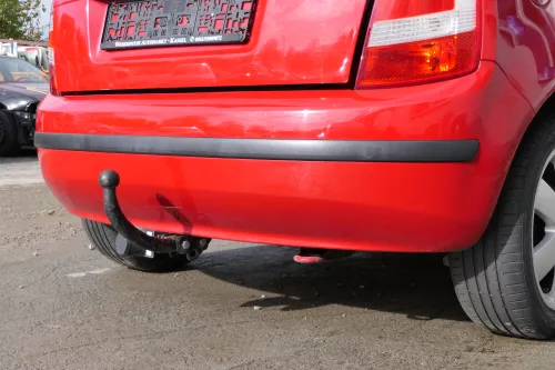 Skoda Fabia 6Y Schrägheck Stoßstange hinten Heckstoßstange rot LF3K (171950)