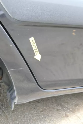 Skoda Fabia 5J Limousine Tür hinten rechts schwarz LF9R (172017)