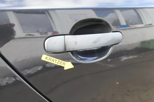 Skoda Fabia 5J Limousine Tür hinten rechts schwarz LF9R (172017)