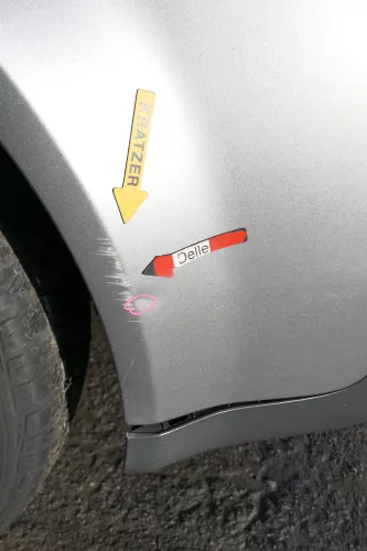 Audi A4 8E B6 Kotflügel vorne rechts grau LY7Q atlasgrau (172047)