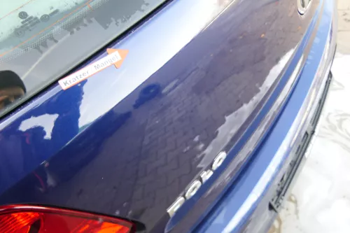 VW Polo 6R 6C Heckklappe Kofferraumklappe Klappe Scheibe blau LD5Q OHNEAnbauteil (172374)