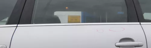 Passat 3BG Leiste Zierleiste Tür hinten links chrom silber oben Fensterschachta