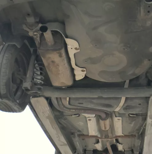 Fabia 5J Auspuff hinten Endschalldämpfer Benziner Mitteltopf 1,2 CBZA CBZ CBZB