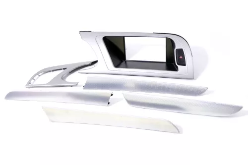 A4 8K B8 Verkleidung um Tacho Klappe Abdeckung Dekor flex-metallic silber alu (172819)