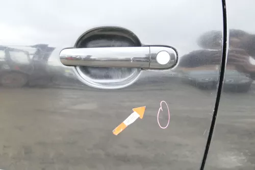 VW Polo 9N 9N3 Tür vorne links Fahrertür 2/3-Türer schwarz LC9Z -ohne Anbauteile (173220)