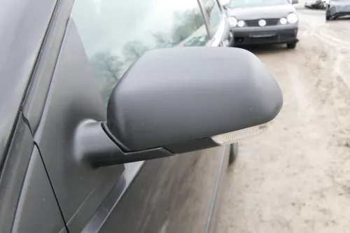 Polo 9N 9N3 elektrischer Spiegel Außenspiegel links vorne schwarz matt Blinker