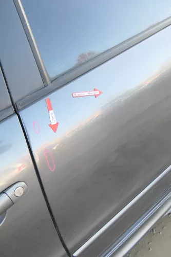 Seat Leon Toledo 1M Tür hinten links Fahrerseite grau LS7T ohne Anbauteile (173327)