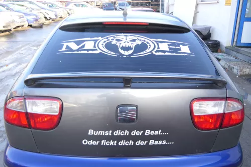 Seat Leon 1M Heckklappe Klappe hinten Kofferraumklappe grau LS7T Spoiler