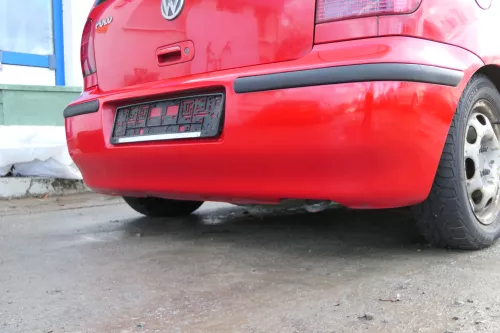 VW Polo 6N2 Stoßstange hinten Heckstoßstange Stoßfänger rot LP3G (173370)