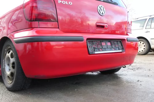 VW Polo 6N2 Stoßstange hinten Heckstoßstange Stoßfänger rot LP3G (173370)