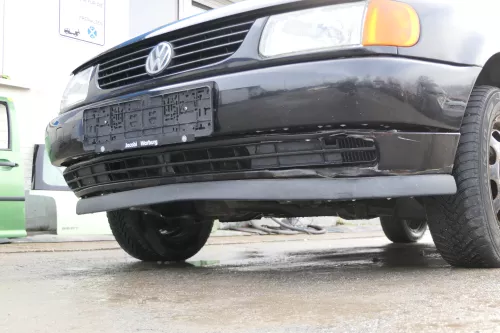 VW Polo 6N Stoßstange vorne 2-geteilte Frontstoßstange schwarz LC9Z Stoßfänger (173421)