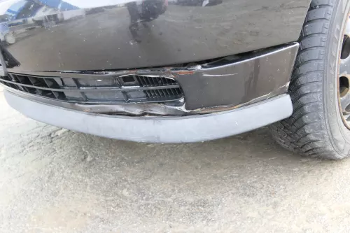 VW Polo 6N Stoßstange vorne 2-geteilte Frontstoßstange schwarz LC9Z Stoßfänger (173421)