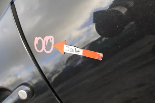 GEKNICKT Golf 5 V 1K Tür nur das Türblatt hinten links 4/5-Türer schwarz LC9Z (173849)