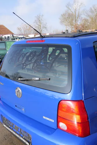 VW Lupo 6X Heckklappe Klappe Kofferraumklappe Scheibe blau LW5Z ohneAnbautei (173909)