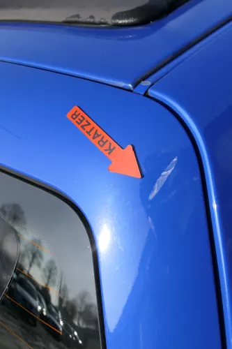 VW Lupo 6X Heckklappe Klappe Kofferraumklappe Scheibe blau LW5Z ohneAnbautei (173909)