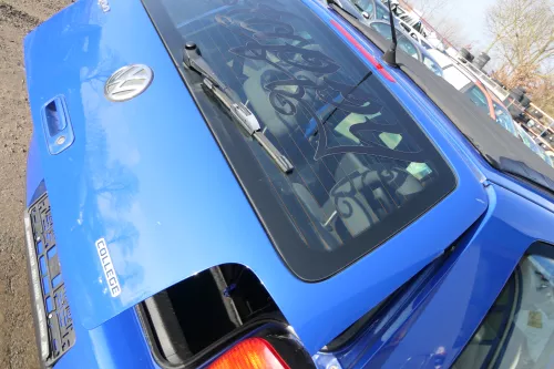 VW Lupo 6X Heckklappe Klappe Kofferraumklappe Scheibe blau LW5Z ohneAnbautei (173909)