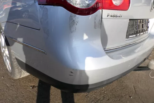 VW Passat 3C Kombi Stoßstange hinten Heckstoßstange Stoßfänger silber grau LA7W (174049)