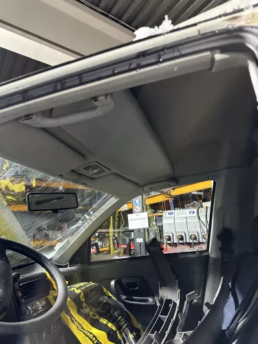 VW Caddy 9K Himmel Innenraum Decke Dachhimmel Dach oben grau vorne (174313)