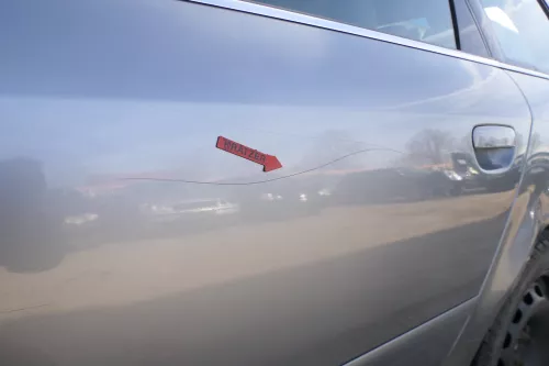 Audi A6 4B C5 Tür Türblatt hinten links nur Türblatt grau LY7L (174556)