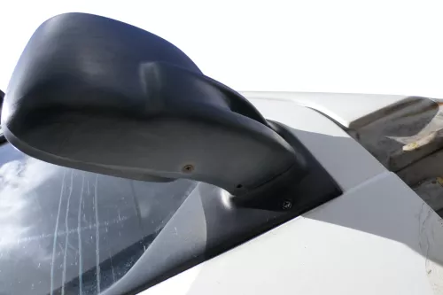 VW T4 mechanisch Spiegel Außenspiegel rechts Glas schwarz 701857508 origi matt (174607)