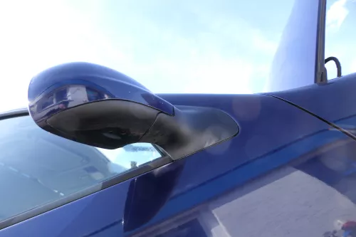 VW Golf 4 Bora elektrischer Spiegel vorne rechts Außenspiegel blau LB5N Glas (174834)