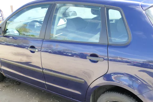 VW Polo 9N 9N3 Tür hinten links 4/5-Türer blau LB5N - ohne Anbauteile (174950)