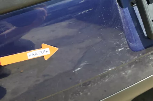 VW Polo 9N 9N3 Stoßstange Heckstoßstange hinten blau LB5N (174951)