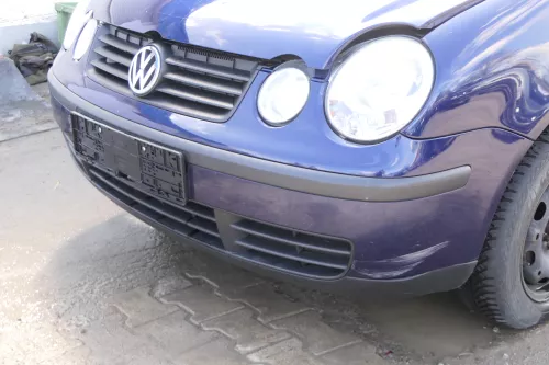 VW Polo 9N Stoßstange Frontstoßstange vorne blau LB5N + Grill (174954)
