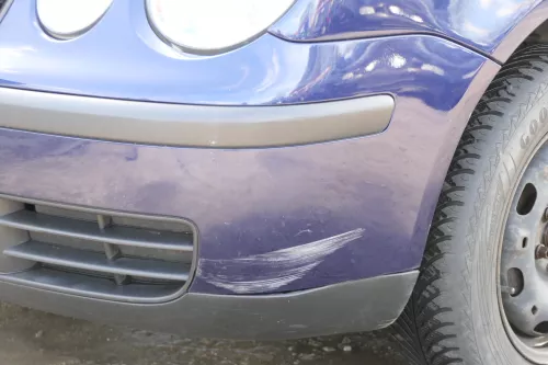 VW Polo 9N Stoßstange Frontstoßstange vorne blau LB5N + Grill (174954)