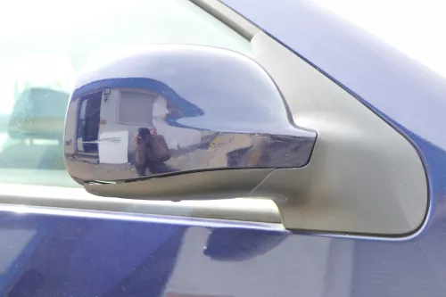 VW Golf 4 Bora elektrischer Spiegel vorne rechts Außenspiegel blau LB5N Glas (175014)