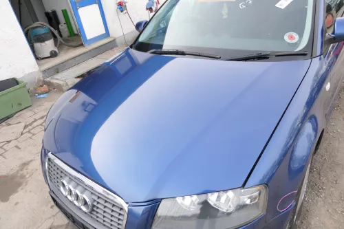Audi A3 8P 4/5-Türer Motorhaube Haube Klappe vorn vorne blau LZ5C Sportback d (175022)