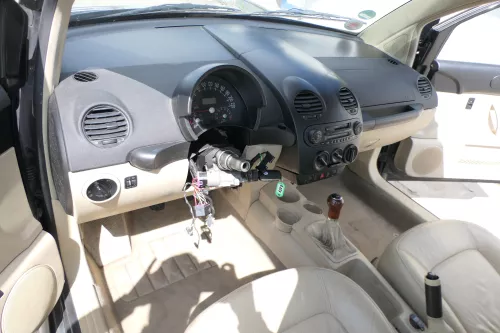 VW New Beetle 9C Teppich Innenraumteppich Innen Bodenbelag creme beige besch (175392)