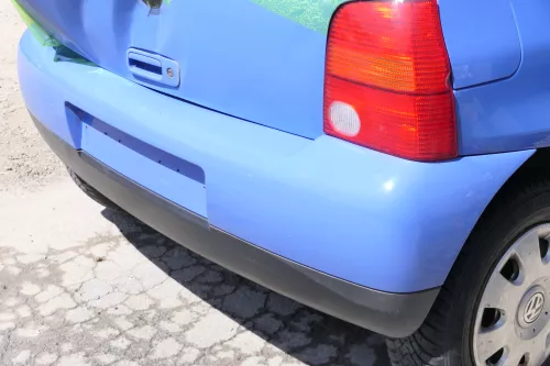 VW Lupo Stoßstange hinten Heckstoßstange Stoßfänger blau LR5A (175483)