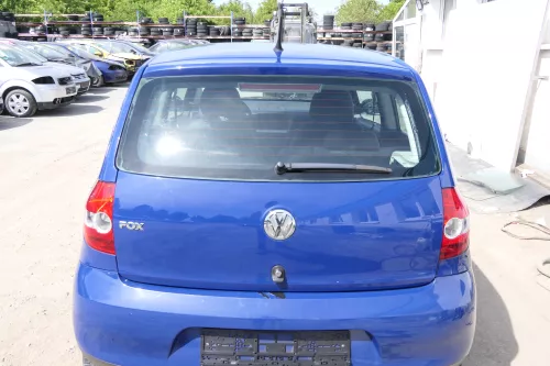 VW Fox 5Z Heckklappe Kofferraumklappe Klappe hinten + Scheibe blau LL5M