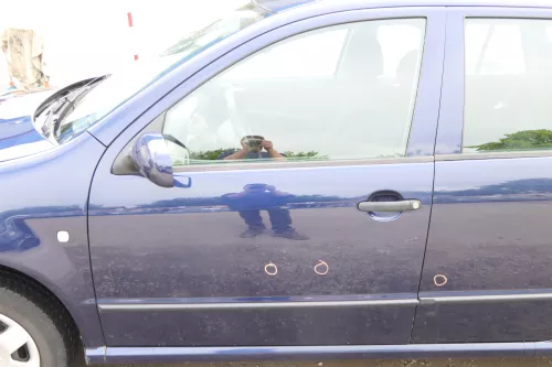 Fabia 6Y Kombi + Limousine Tür vorne links Fahrertür blau LF5U ohneAnbauteile