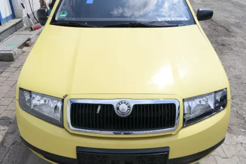 Skoda Fabia 6Y Motorhaube Klappe vorne gelb LF1R vorn     (OHNEgrill!)