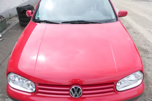 VW Golf 4 Motorhaube Haube Klappe vorne rot LY3D  -   2-3 kleine Dellen