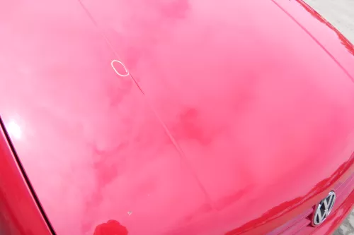 VW Golf 4 Motorhaube Haube Klappe vorne rot LY3D  -   2-3 kleine Dellen (175786)