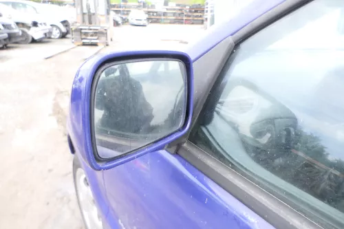 VW Polo 6N mechanisch manuell Spiegel Außenspiegel links blau LD5D (175887)