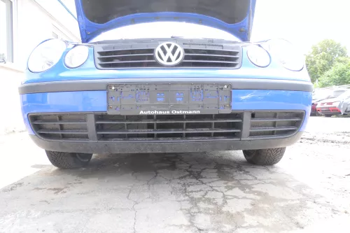 VW Polo 9N Stoßstange Frontstoßstange vorne blau LA5F