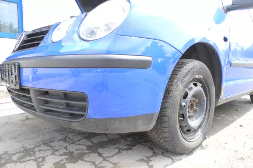 VW Polo 9N Stoßstange Frontstoßstange vorne blau LA5F (175903)