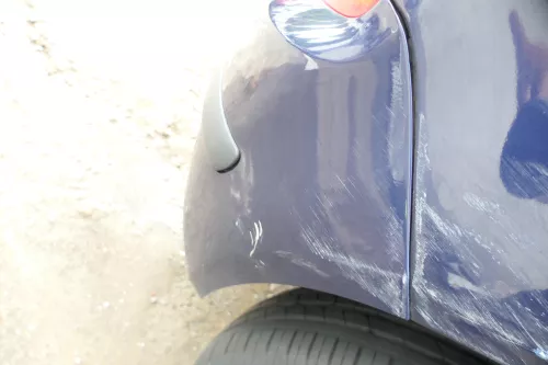 Skoda Fabia 6Y Schrägheck Stoßstange hinten Heckstoßstange blau LF5U (176181)