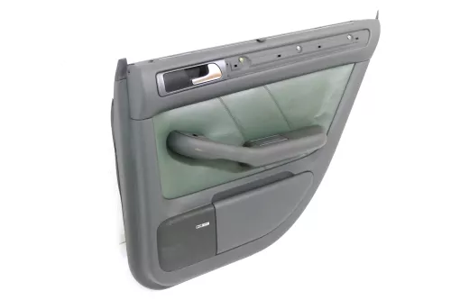 1x Audi A6 4B Türverkleidung Verkleidung Tür hinten rechts Leder grün farngrün (176264)