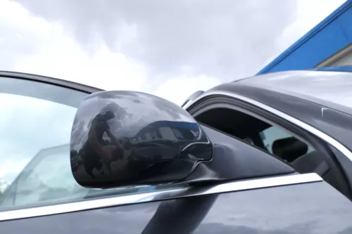 Audi A6 4B Spiegel Außenspiegel rechts elektrisch schwarz LZ9U + Glas (176317)