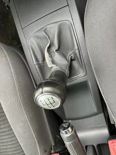 VW Polo 9N 9N3 Schaltknauf Schaltsack Schaltung 6Q1711113G United Leder schwarz (176358)