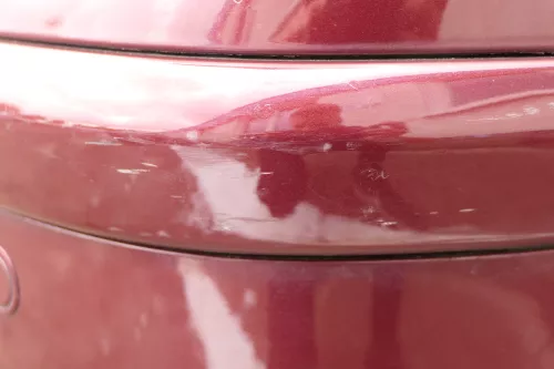 VW Polo 9N 9N3 Stoßstange Heckstoßstange hinten rot LC3R Einparkhilfe PDC (176359)